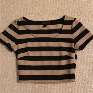 Black and Tan crop top